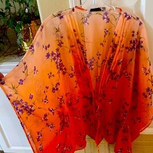 Ombré kimono swimsuit cover beach dress
